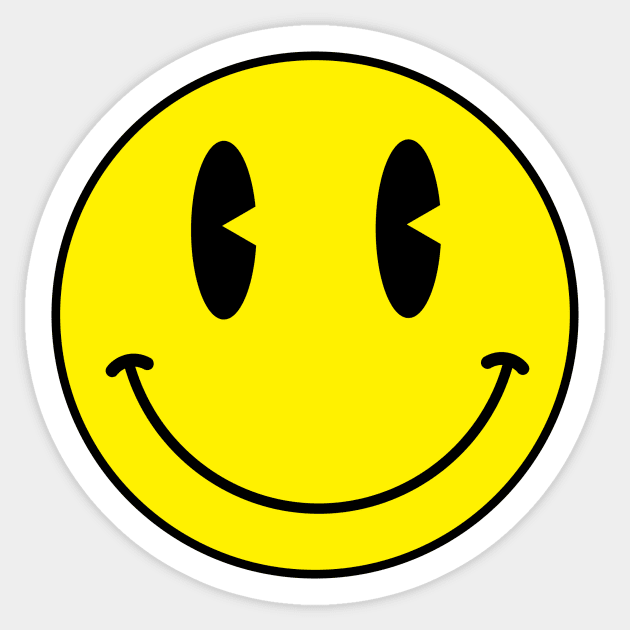 old skool 90s acid house smiley face - Old Skool - Sticker old skool 90s acid house smiley face - Old Skool - Sticker